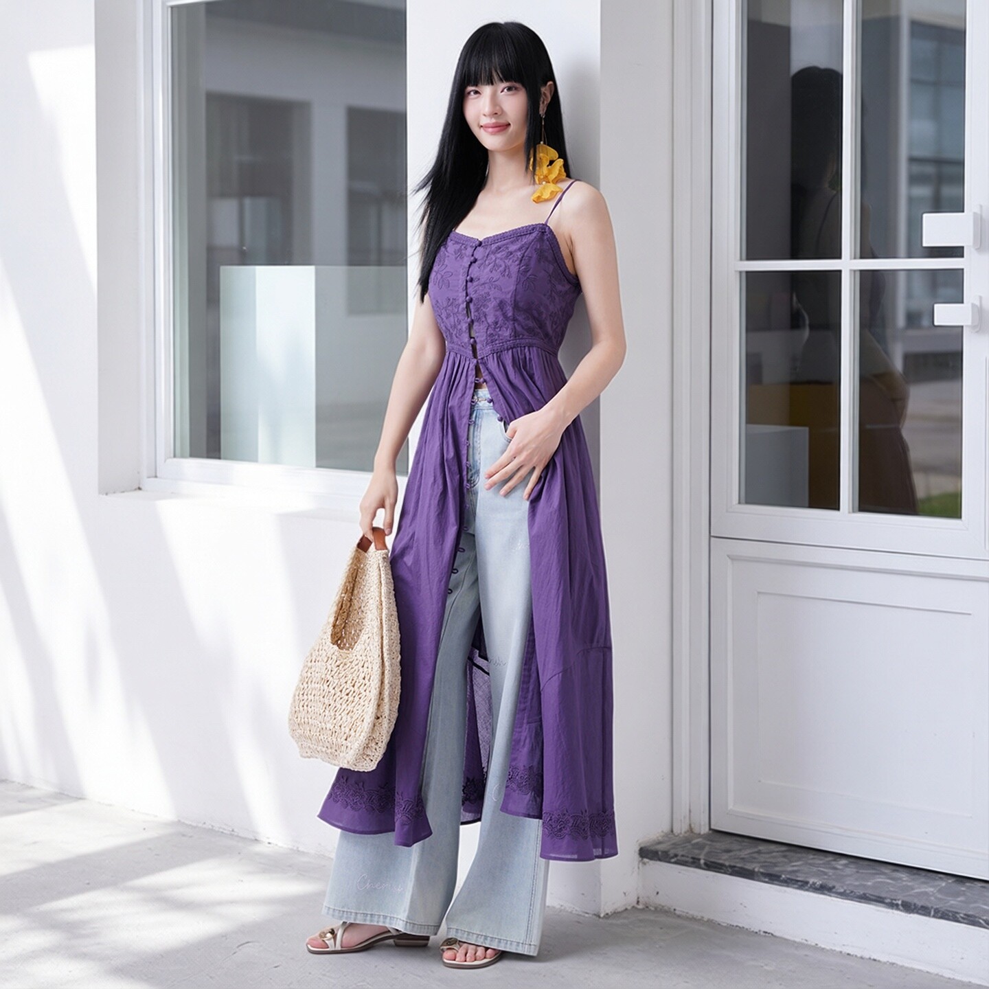连衣裙女设计感时尚简约显瘦吊带
