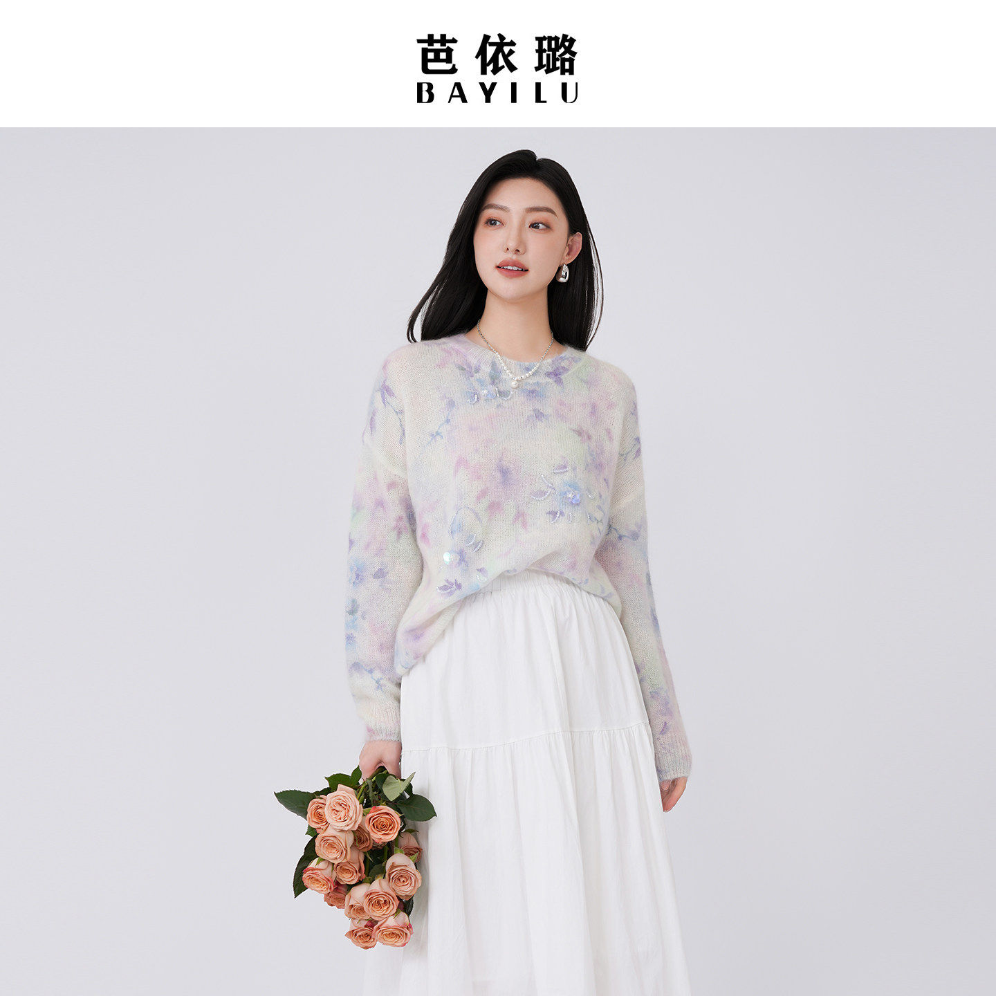 芭依璐毛衣针织衫2026春装新款时尚套头打底衫女设计感羊毛衫百搭,女装/女士精品,毛衣,淘宝优惠券,粉丝福利购,淘宝优惠卷