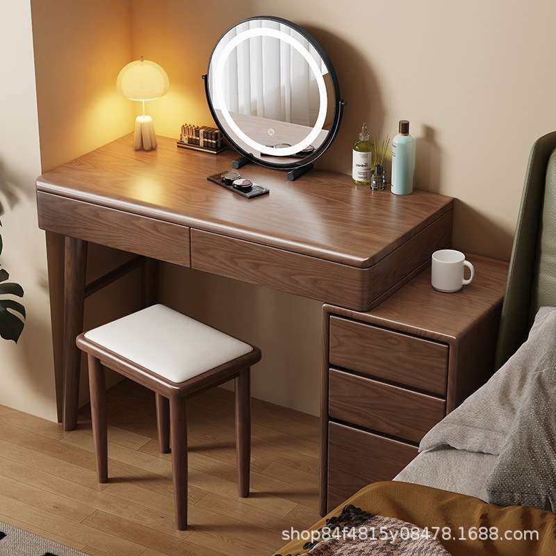 实木梳妆台斗柜一体卧室家用伸缩化妆桌现代简约小户型床头化妆台,3C数码配件,其它配件,淘宝优惠券,粉丝福利购,淘宝优惠卷