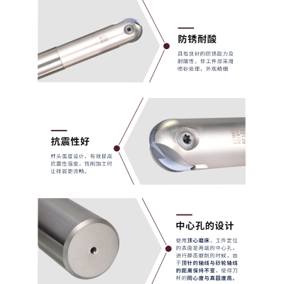 TEYAPU铣刀杆T2139半圆刀把P3202刀片数控球头立铣刀杆曲面加工用