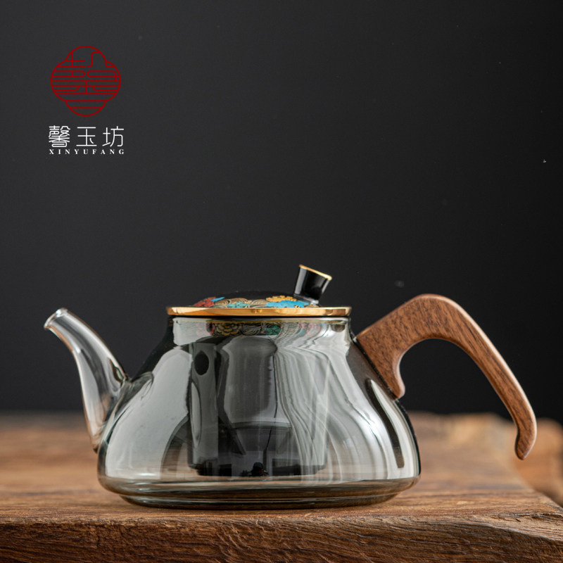馨玉坊耐高温家用玻璃泡茶壶煮茶壶电陶炉煮茶器陶瓷过滤花茶壶