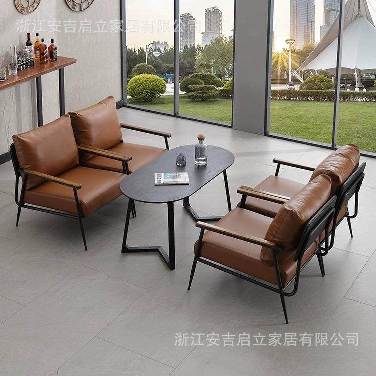 工业风铁艺桌椅组合酒吧酒馆卡座洽西餐厅咖啡厅商用餐椅家用椅