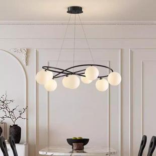 时尚 酒店展厅样板间家居客厅吊灯 简约创意北欧圆环形卧室灯新中式