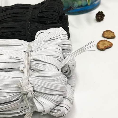 现货黑白松紧带 服装平纹松紧带 捆装扁松紧0.3CM-1CM弹力带