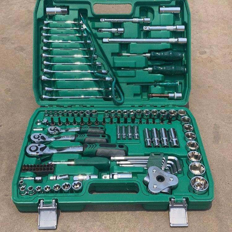 121件套汽修家用工具组合维修组套72齿快速扳手套装批头汽机修