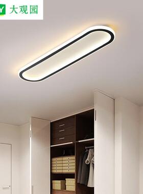 现代简约长条卧室衣帽间吸顶灯入户玄关灯超薄走廊过道阳台灯L263