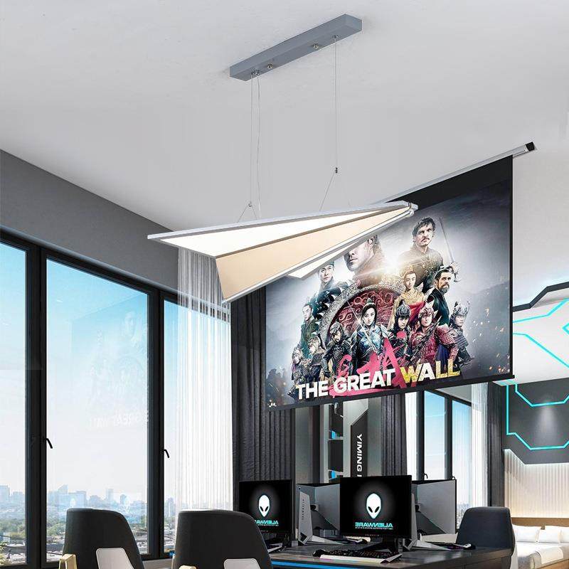 2024设计师新款办公室长岛吧台餐桌酒店前台大堂潮玩飞机吊灯