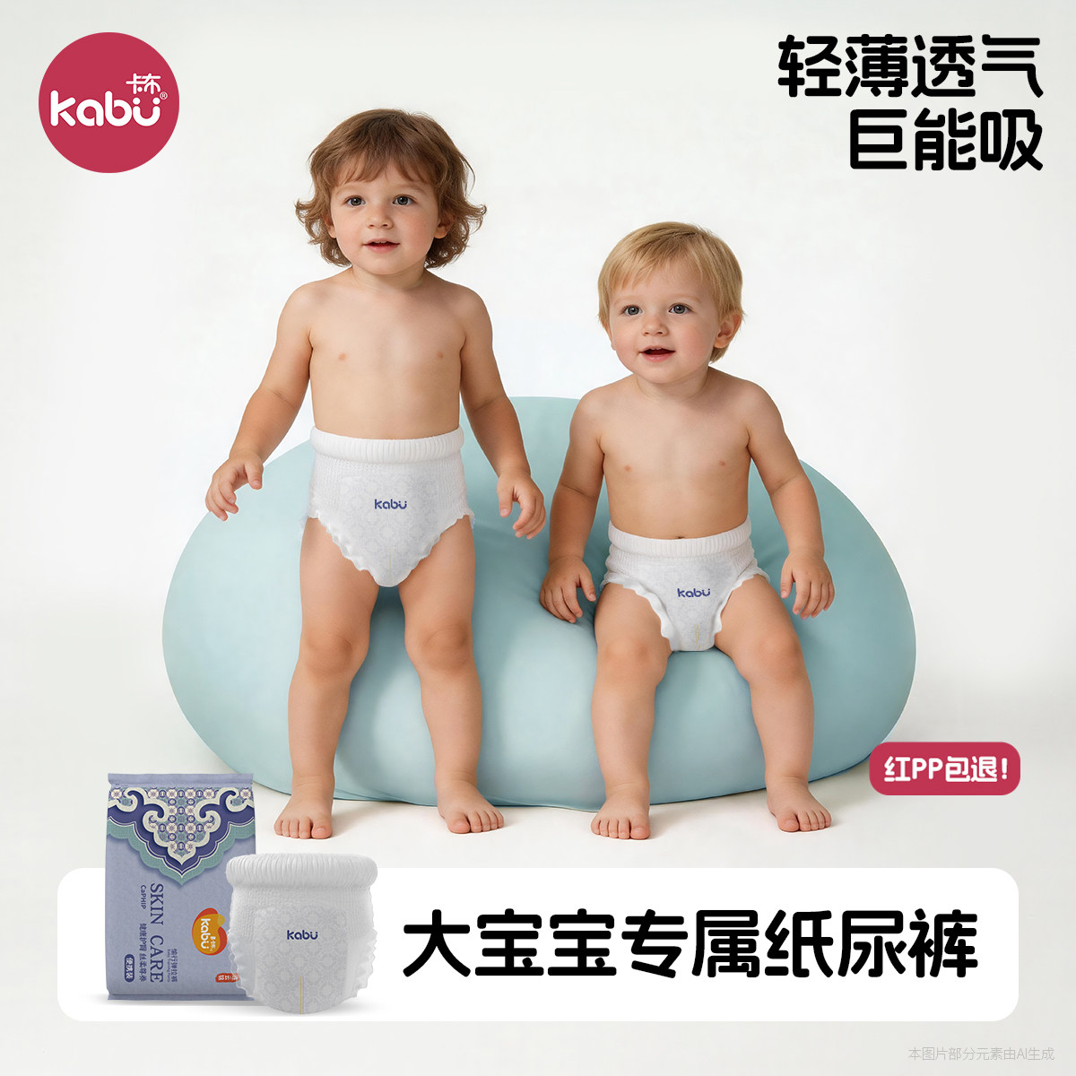 卡布婴儿超薄透气拉拉裤试用装图片