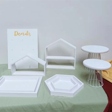 新款木质甜品台展示架茶歇开业活动摆台摆件订婚商务开业摆台摆件