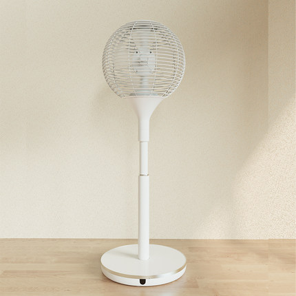 360空气循环扇超静音睡眠台立式摇头白色球形电风扇家用语音风扇