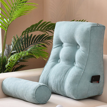 立体绒护腰床头靠背卧室床上靠枕客厅沙发靠垫腰靠软包可拆洗