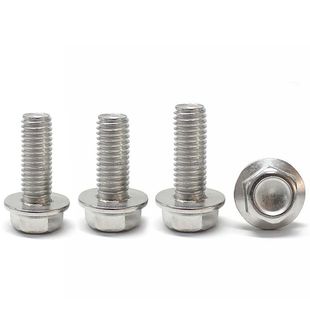 201不锈钢外六角法兰面螺栓防滑带垫凹脑螺丝GB5789 M4M5M6M8M10