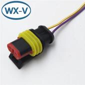 282080 线束4孔泰科型新能源汽车连接器线插头防水护套