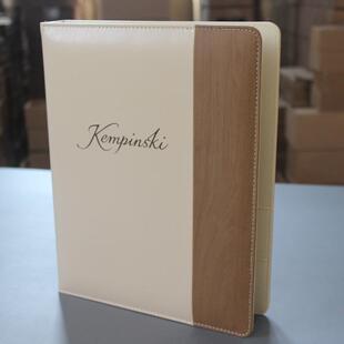 餐饮酒店客房服务指南夹皮革活页文件夹菜谱夹外套A4文件夹留言夹