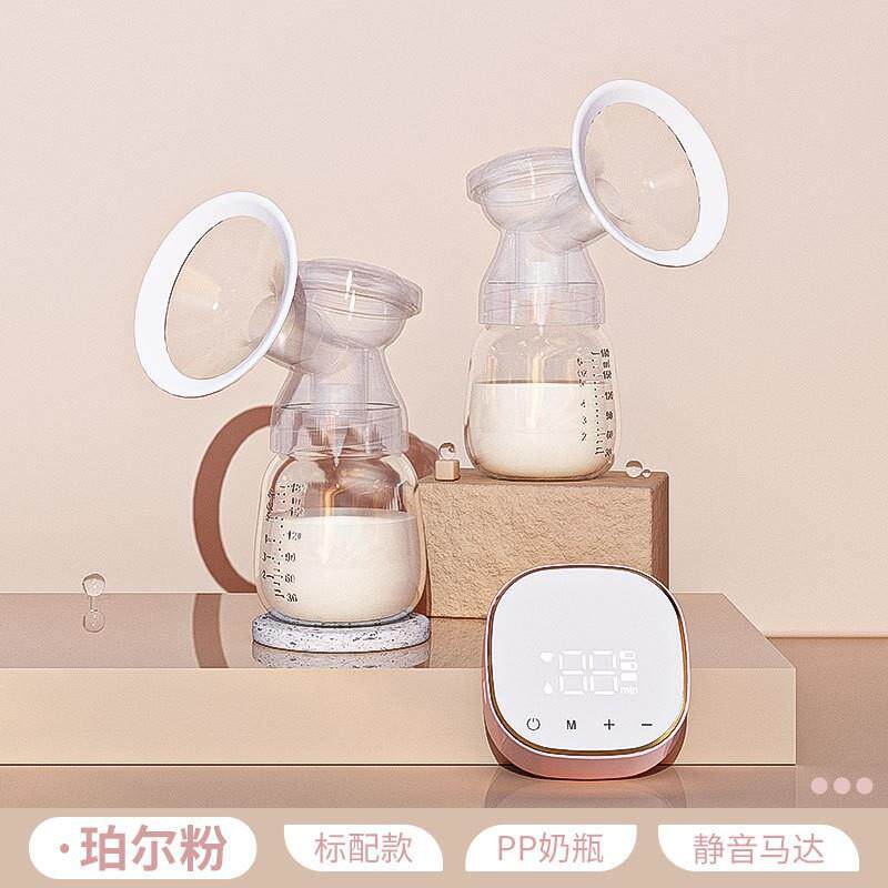 电动双边吸奶器全自动按摩吸乳器液晶触摸屏集乳器强大吸力升级