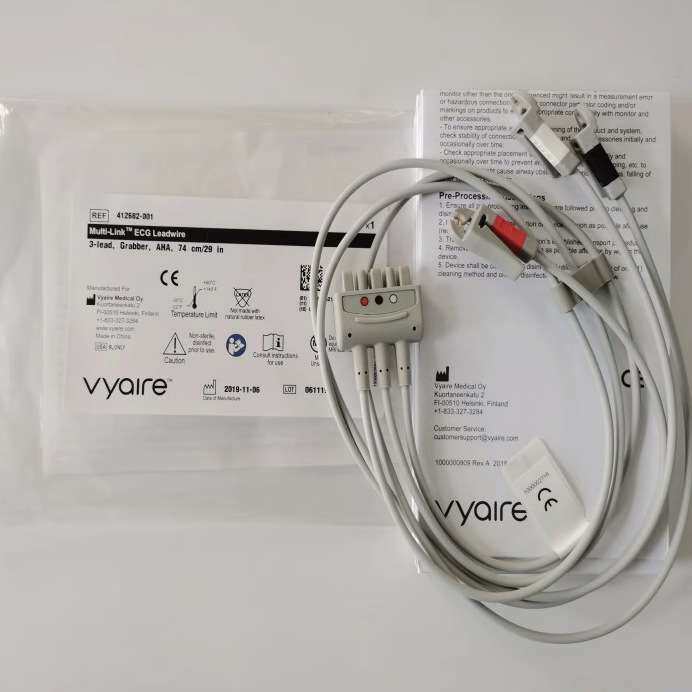 GE心电监护仪SOLAR8000三导联夹式导联线成人74CM货号412682-001