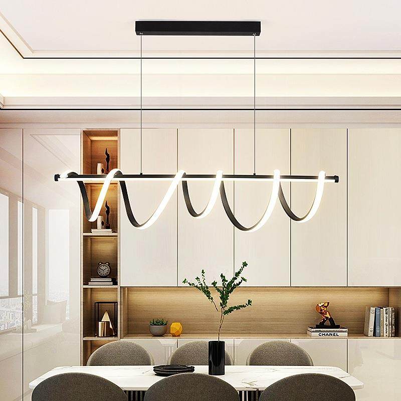 现代极简设计师款个性螺旋线条餐厅吊灯北欧创意大气岛台吧台灯具,家装灯饰光源,智能吊灯,淘宝优惠券,粉丝福利购,淘宝优惠卷