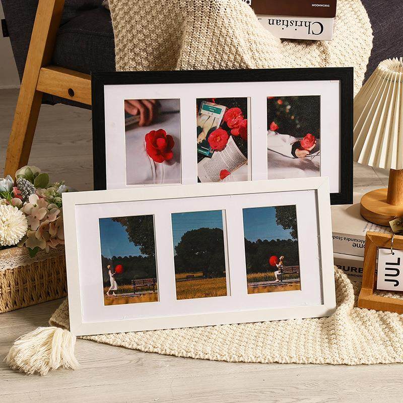 创意横框式打印情侣照片组合相框摆台装裱三联框多宫格挂墙式,家居饰品,DIY亲子装饰画,淘宝优惠券,粉丝福利购,淘宝优惠卷