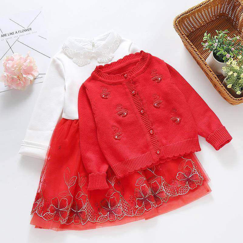 2026新款女童毛衣两件套儿童冬季加绒连衣裙洋气宝宝加厚公主,童装/婴儿装/亲子装,儿童运动套装,淘宝优惠券,粉丝福利购,淘宝优惠卷