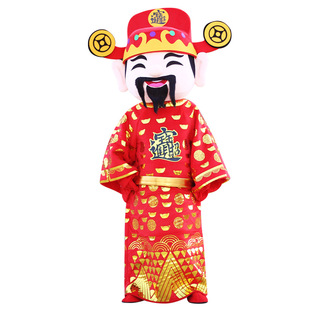 2025新款新年财神爷卡通人偶服装玩偶服人偶装吉祥物服饰表演