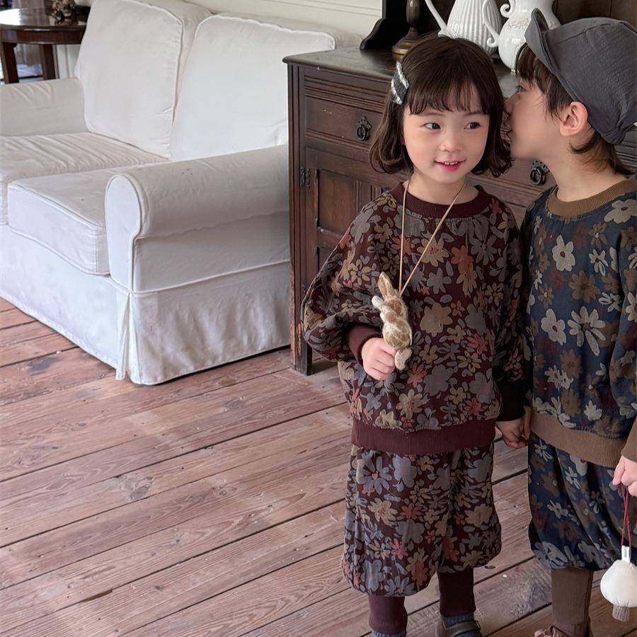 2026新款佳叶童品儿童秋季花朵圆领卫衣男女宝宝竖束脚裤两件,童装/婴儿装/亲子装,儿童运动套装,淘宝优惠券,粉丝福利购,淘宝优惠卷