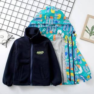 2026新款童冬季外套韩版儿童两件套冲锋衣三合一上衣可拆防风