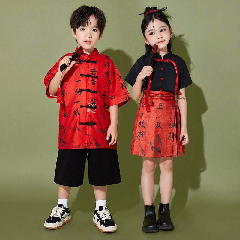 2026新款六一儿童演出服中国女童马面汉服套装诗歌朗诵古典舞,童装/婴儿装/亲子装,汉服,淘宝优惠券,粉丝福利购,淘宝优惠卷