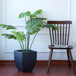 北欧简约水泥花盆客厅落地新款方形特大号创意绿植发财树盆栽盆器