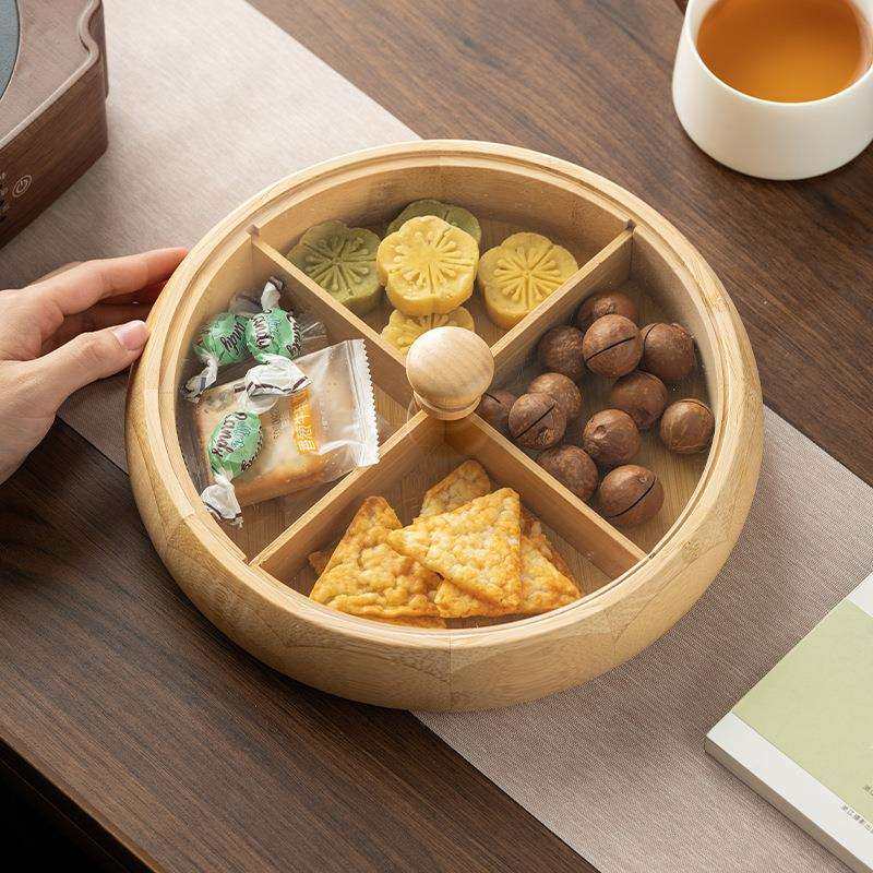 新款分格圆韵果盘本色带盖家用客厅糖果收纳盒茶几坚果盘2025新款,鲜花速递/花卉仿真/绿植园艺,割草机/草坪机,淘宝优惠券,粉丝福利购,淘宝优惠卷