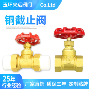 玉环黄铜截止阀ppr截止阀芯全铜截止阀25压力水管阀门工业阀门