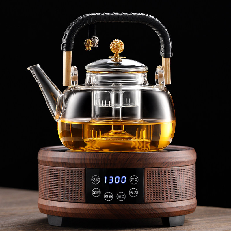 玻璃煮茶器家用全自动小型煮茶炉黑茶蒸汽过滤煮茶壶烧水茶具套装