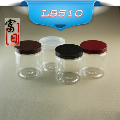 L8510塑料瓶子透明饼干花茶密封罐食品级包装瓶加厚圆形500ml