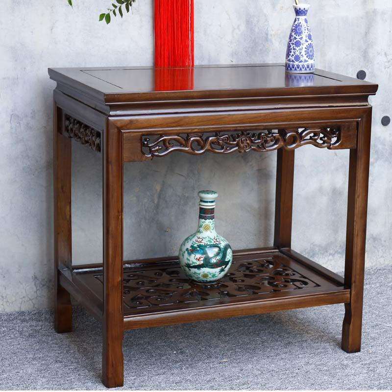 六珈实木花架鱼缸架桌子茶几边几盆景架摆件桌工艺品奇石茶桌中式