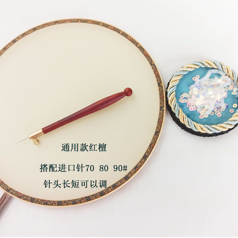 进口法式刺绣钩针luneville钩针正反面刺绣花串珠亮片勾针送教程 - 实物图