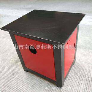 佛山厂家供应烤红漆铁皮柜子公司过道走廊单开门装饰柜子