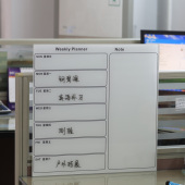 玻璃白板日历记事板写字板钢化 会议办公记事板桌面白板