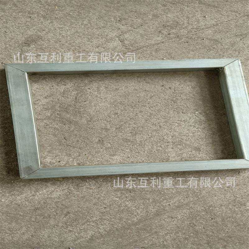 装修公司用不锈钢门框用切角铁方管框架折90度角 铝型材液压冲孔