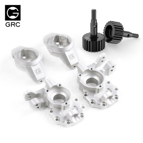 GRC TRX4 G2阿克曼主销下沉转向C座套件 G2金属转向套件拉杆