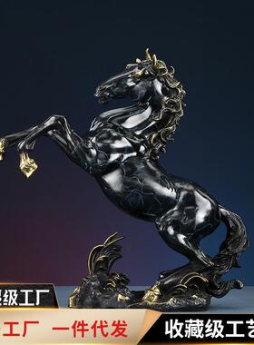 铜欣祥黄铜跃马摆件家居办公室马到成功工艺品店铺开业礼品