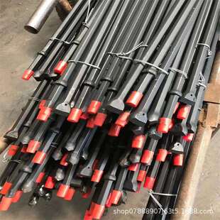 供应一体钎B22风钻杆带32钻头煤矿开采带钻头镐钎B22直径32钻头钻