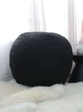 黑色小户型懒人沙发客厅阳台榻榻米卧室单人休闲户外布艺沙发墩