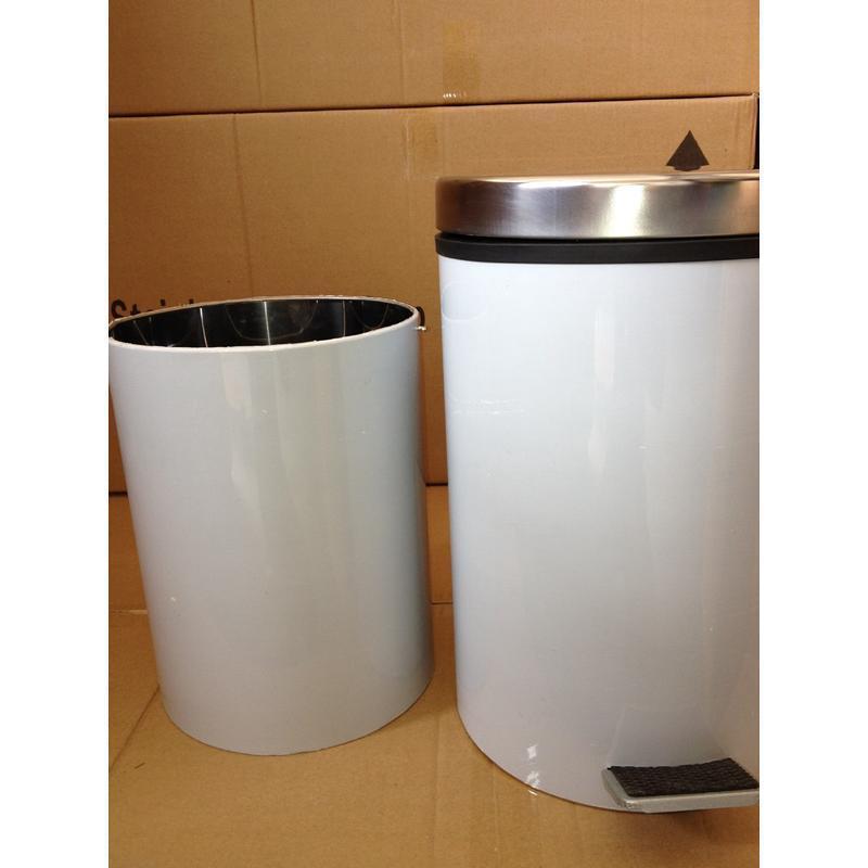 船用镀锌不锈钢50L6船舶不锈钢内胆垃圾桶防火底阻燃脚踏邮轮密封
