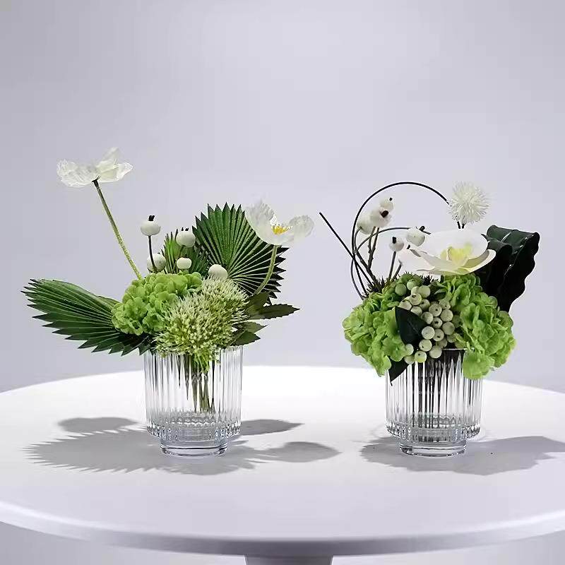 现代简约仿真花艺绿植洽谈桌样板房客厅茶几酒店餐桌花洗漱台摆件
