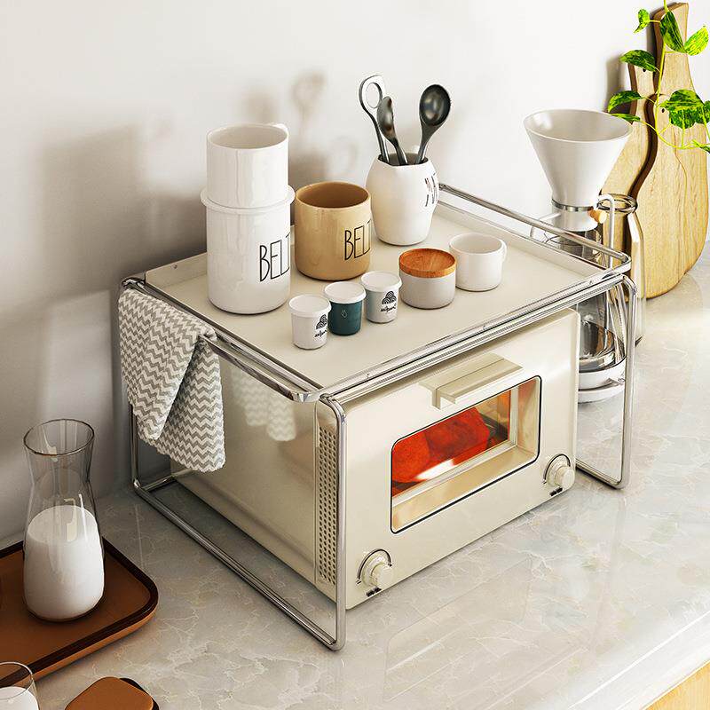 微波炉架子置物架烤箱支架台面桌面电饭煲收纳架厨房用品家用双层