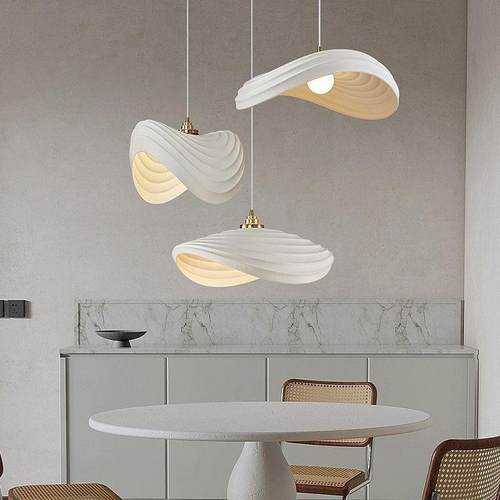 北欧设计师餐厅吊灯奶油风客厅灯餐桌灯侘寂风服装店吧台楼梯灯具
