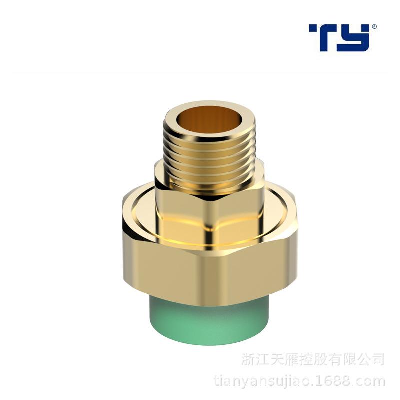 天雁ppr水管件20 25 32外丝活接4分6分1寸外牙管接头配件厂家图片