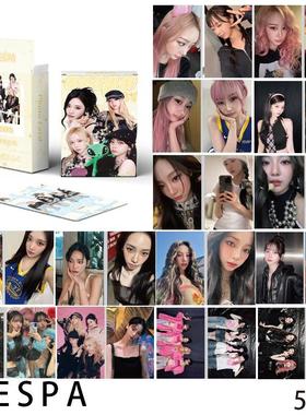 Aespa小卡盒装50张57x86mm韩国女团周边镭射Lomo小卡片明信片
