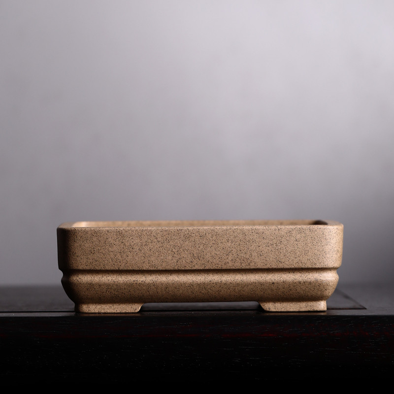 紫砂花盆中线长方形盆景盆唯珍中线马槽盆手工盆高品精品
