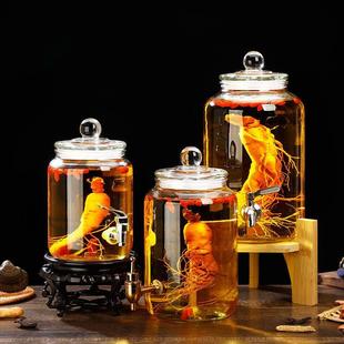 泡酒玻璃瓶带龙头4斤6斤20斤加厚泡酒罐家用密封泡酒坛子酒瓶