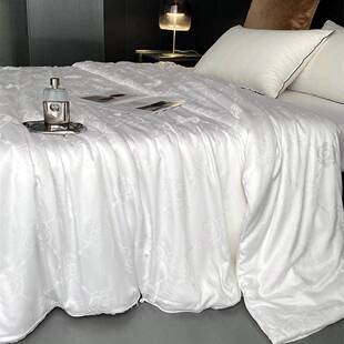 奢华山茶花80支贡缎提花简约桑蚕丝春秋卧室双人四季床上用品被芯